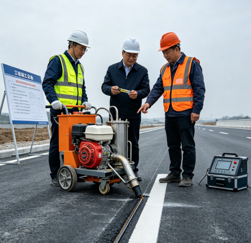 Road Crack Sealing Machine - 350L Towed Asphalt Crack Sealing Machine