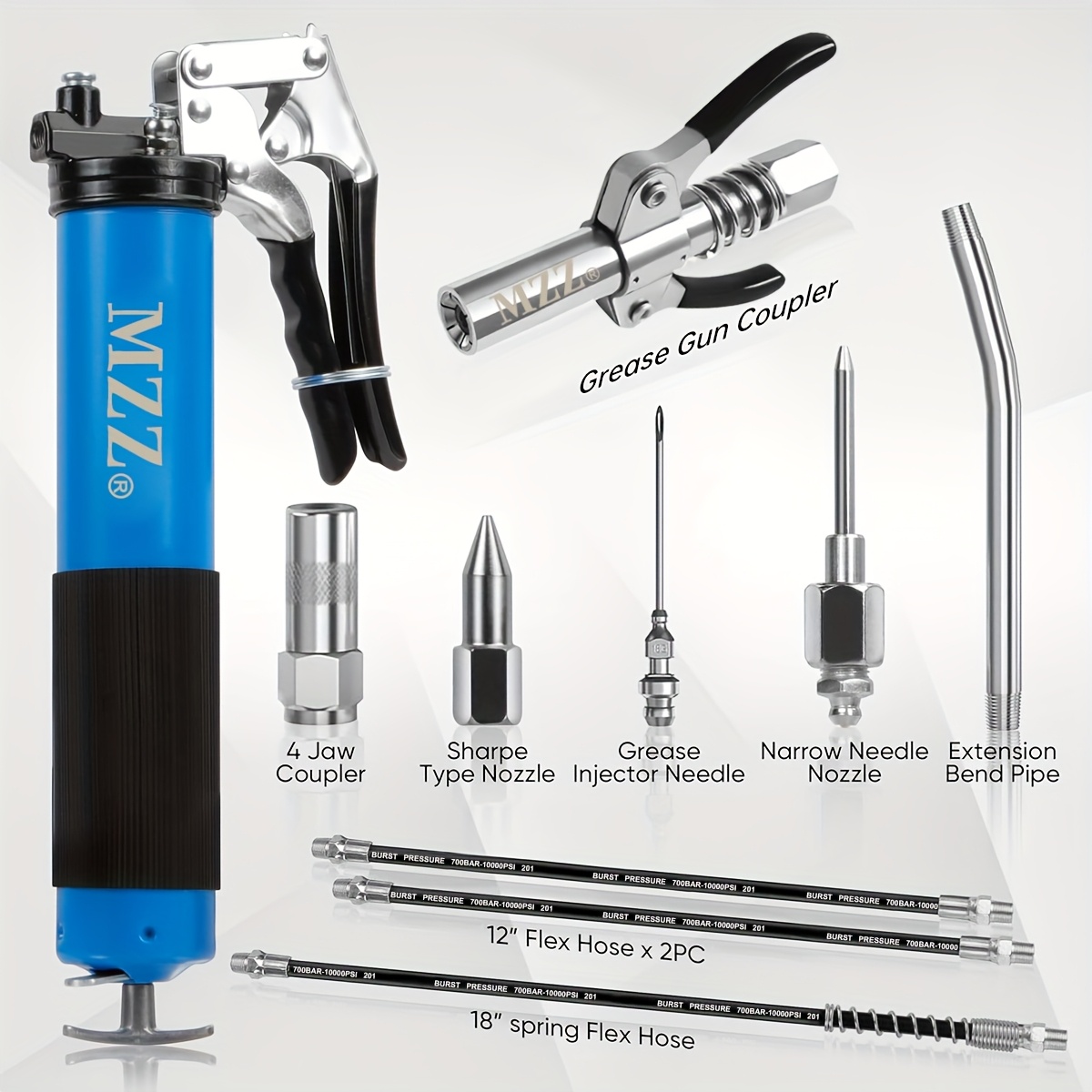 Grease Gun, 7000 PSI Heavy Dut - Grease For Heavy Equipment 评论和价格