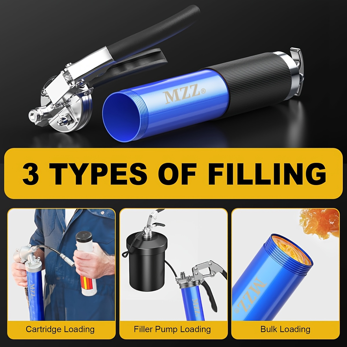 Grease Gun, 7000 PSI Heavy Dut - Grease For Heavy Equipment 评论和价格