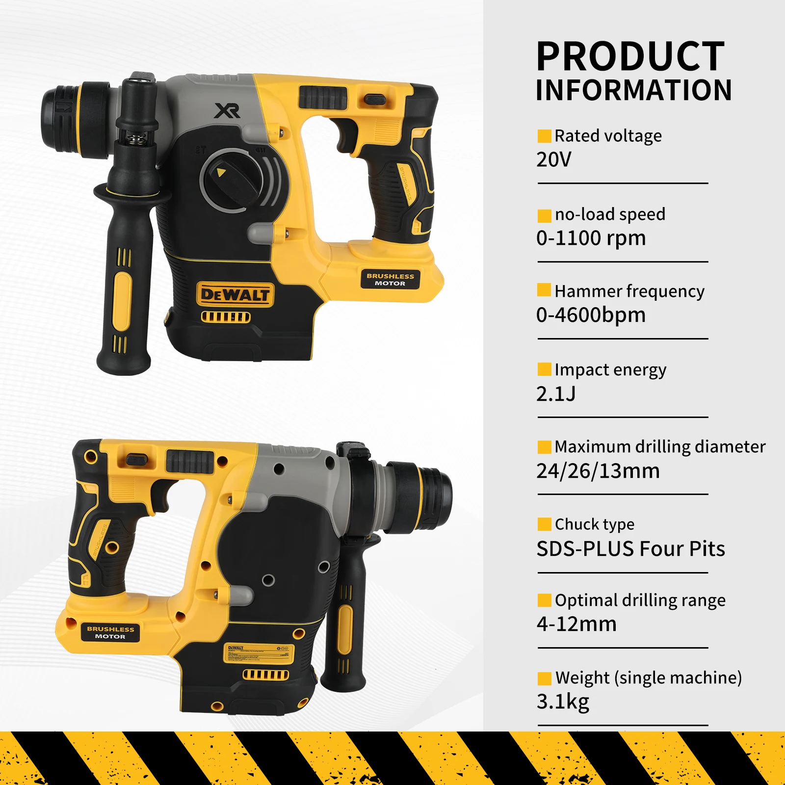 DEWALT DCH273 20V Power Rotary - Concrete Breaker Demolition 评论和价格