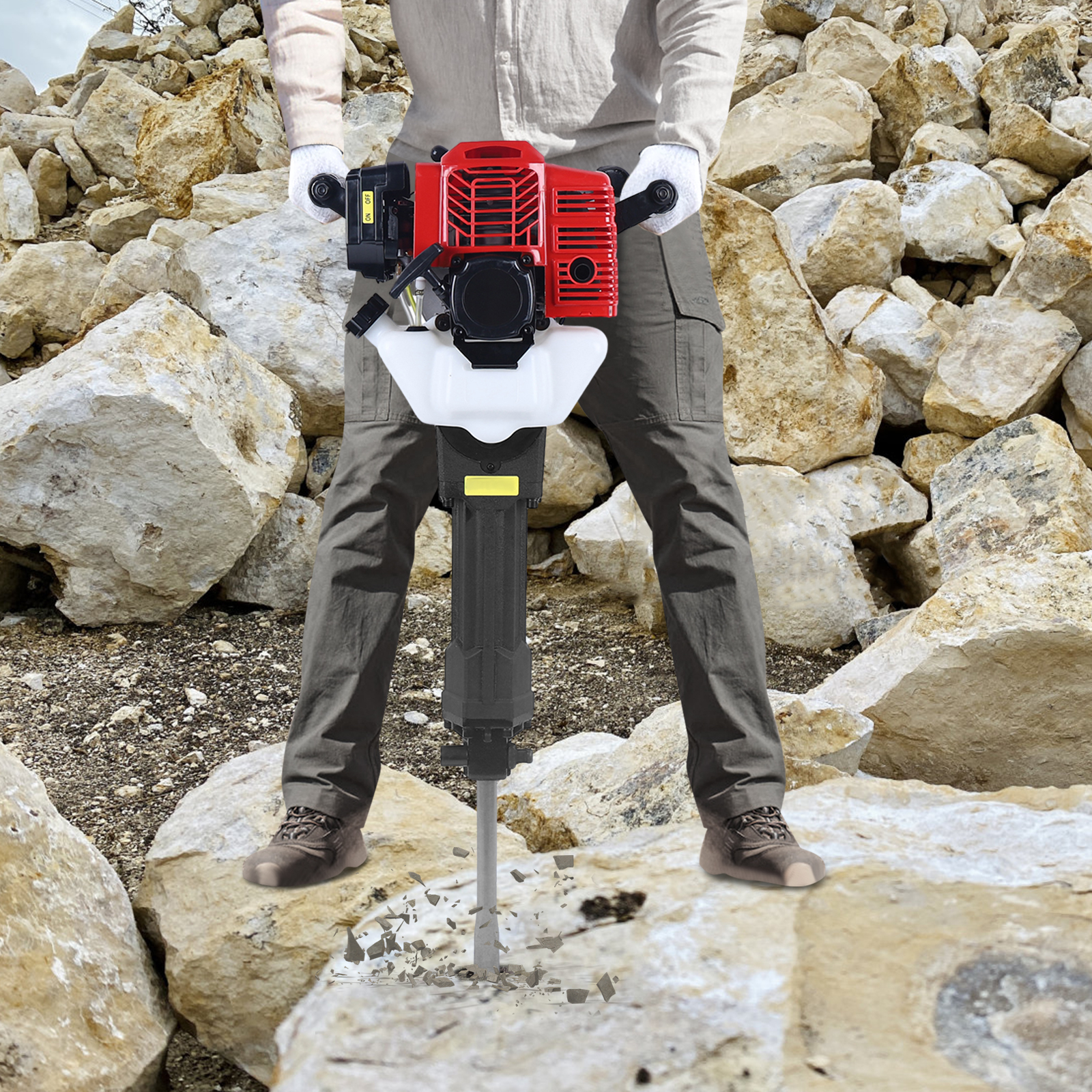 52CC 2-Stroke 1900W Gasoline D - Concrete Breaker Demolition 评论和价格