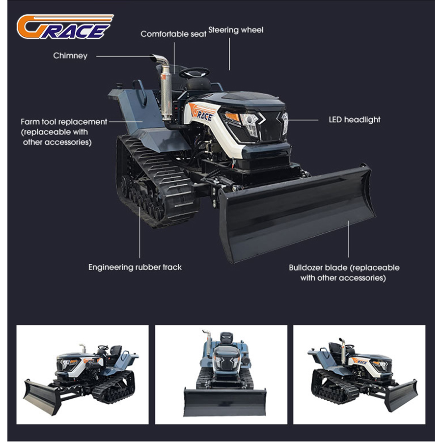 Customize Mini Crawler Tractor - Mini Bulldozer Attachments 评论和价格
