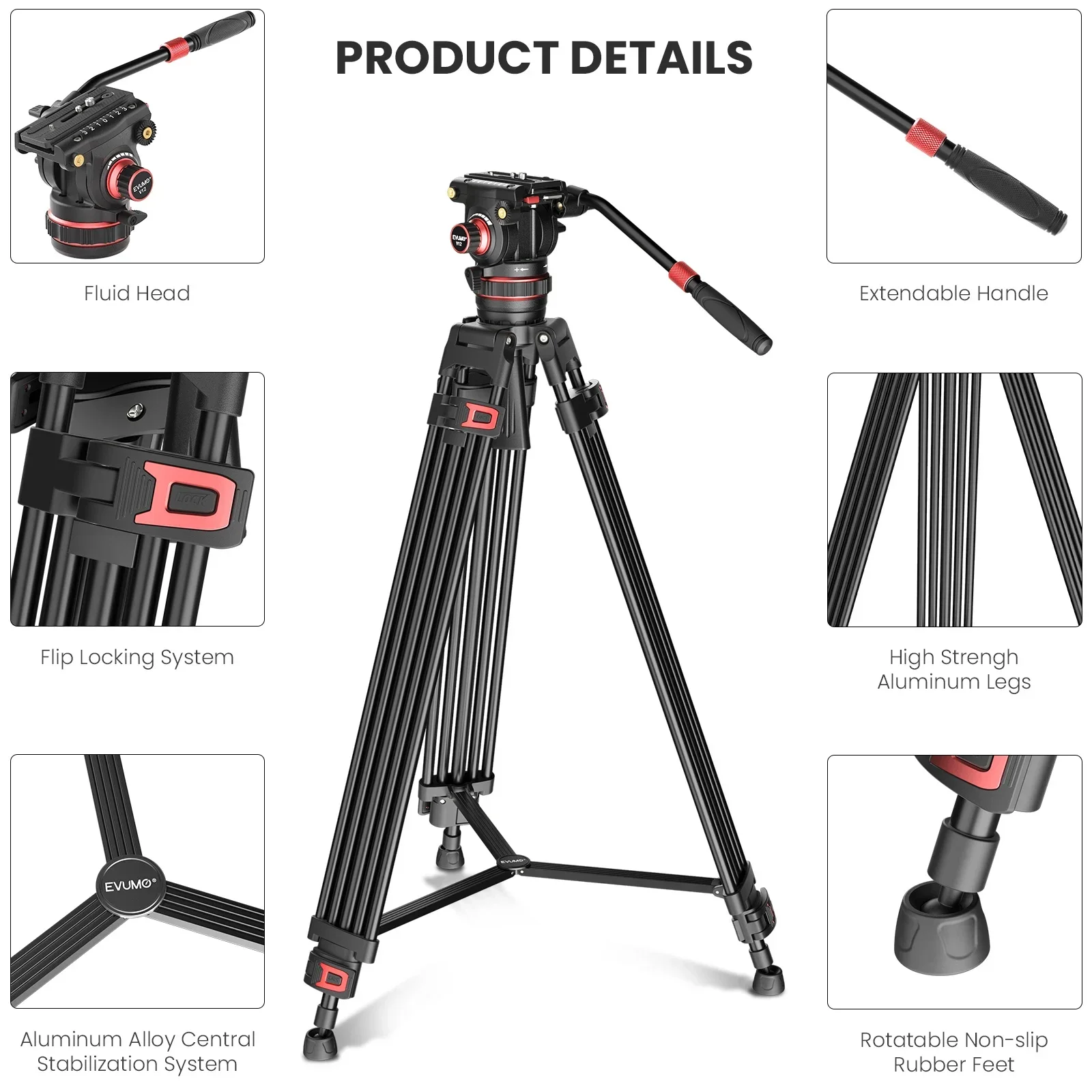 EVUMO DF6 Professional Video T - Heavy Equipment Video 评论和价格