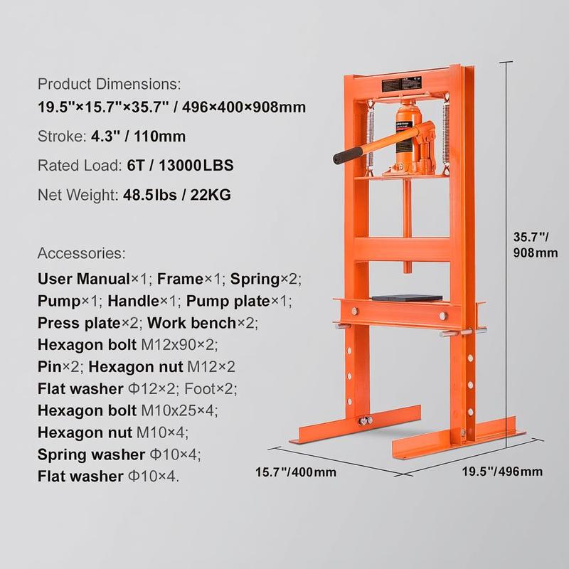 Bench Power Press 6 Ton For Wo - Heavy Equipment Repair Manuals 评论和价格