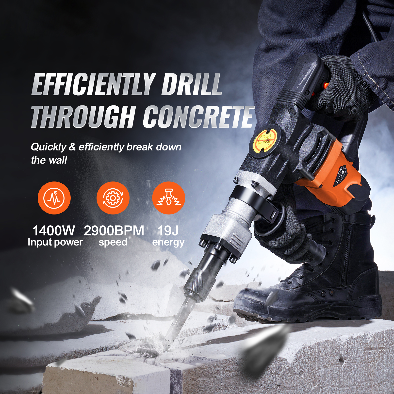 SucceBuy 1400W Demolition Jack - Concrete Breaker Demolition 评论和价格